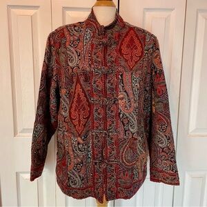 Vintage White Stag tapestry button front jacket size 12/13.